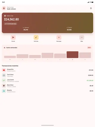 Spanish, light theme, iPad Pro 12