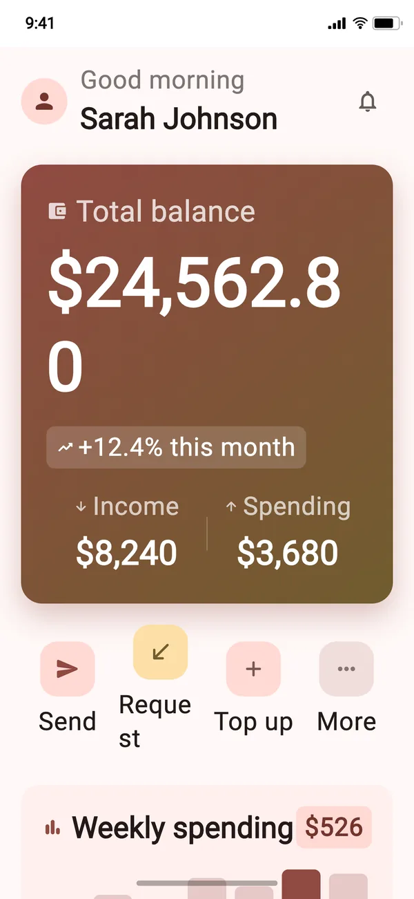 ExampleScreen at text scale 2